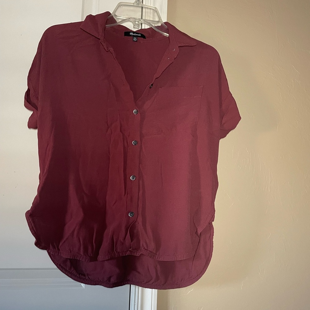 Madewell Button down shirt burgundy